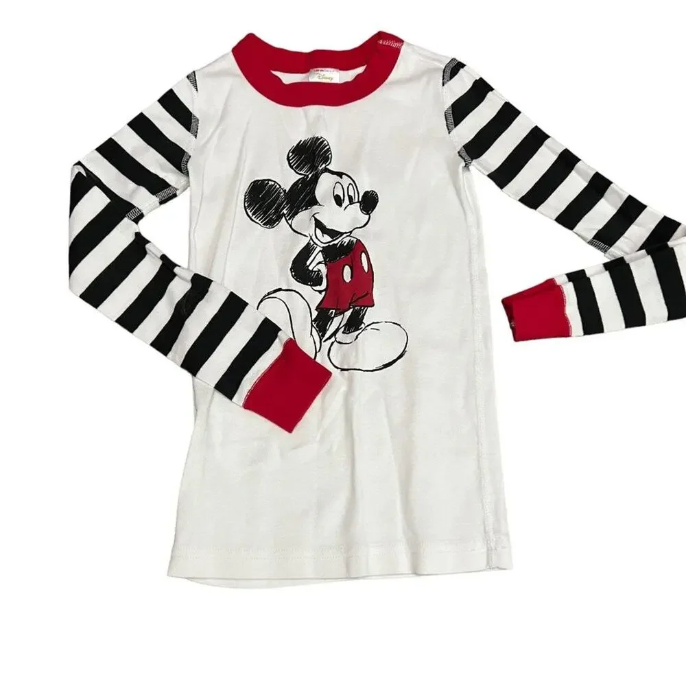 Hanna Andersson Disney Mickey Mouse 2 Piece Pajama Sleep Set Size 120 / 6-7